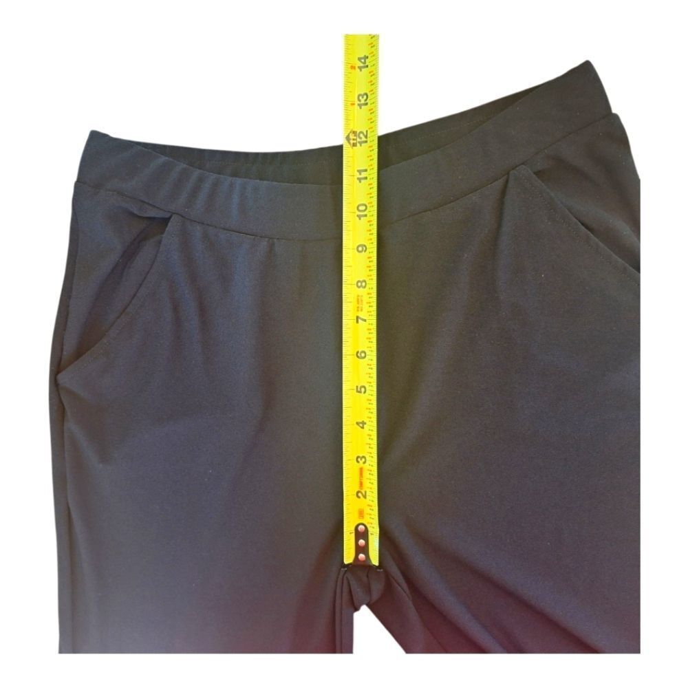 Wynne Layers Flare Jersey Knit Pant High Rise Pockets Stretch Pull On Black M - Picture 11 of 14